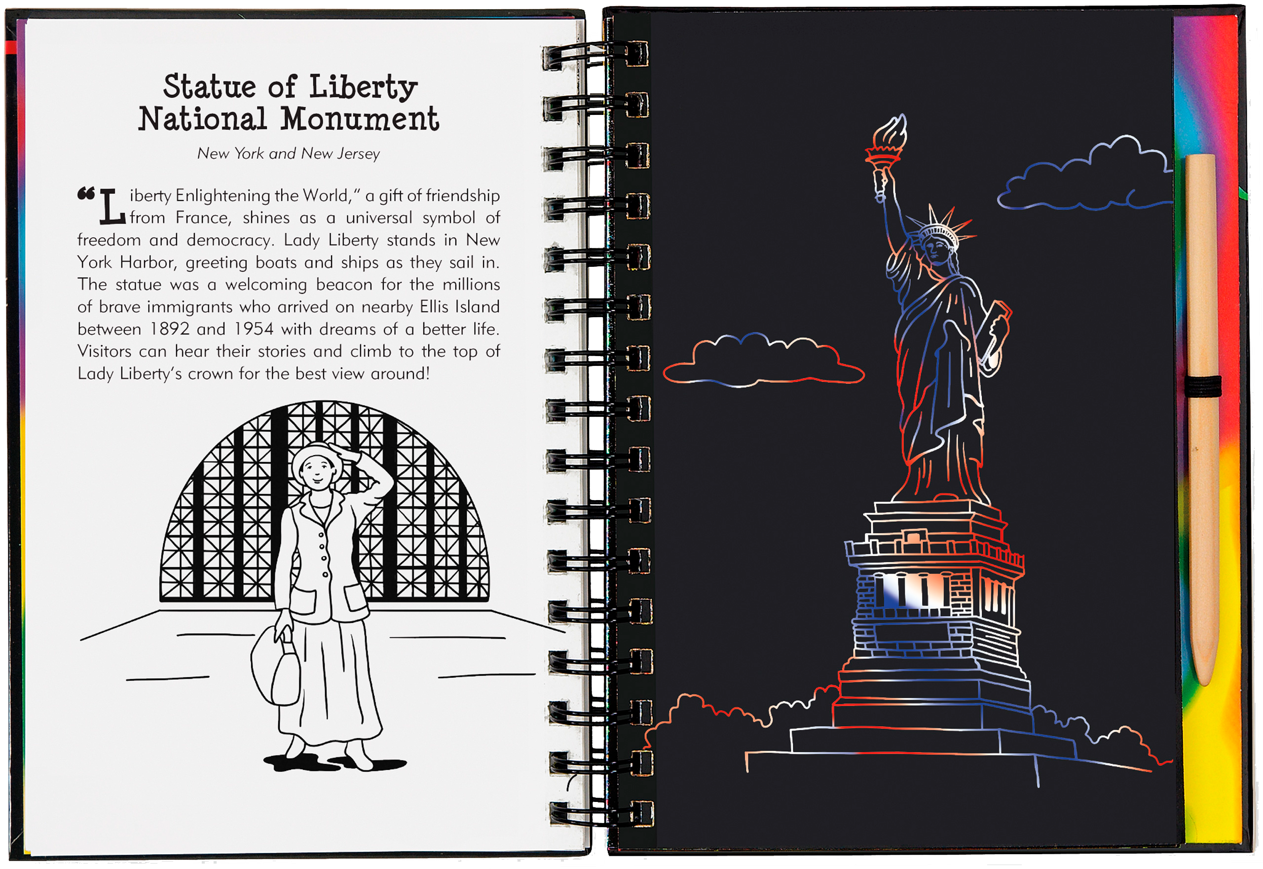 Peter Pauper Press - Wholesale Sketchbook/Sketchpad - National Parks & Landmarks Scratch and Sketch1