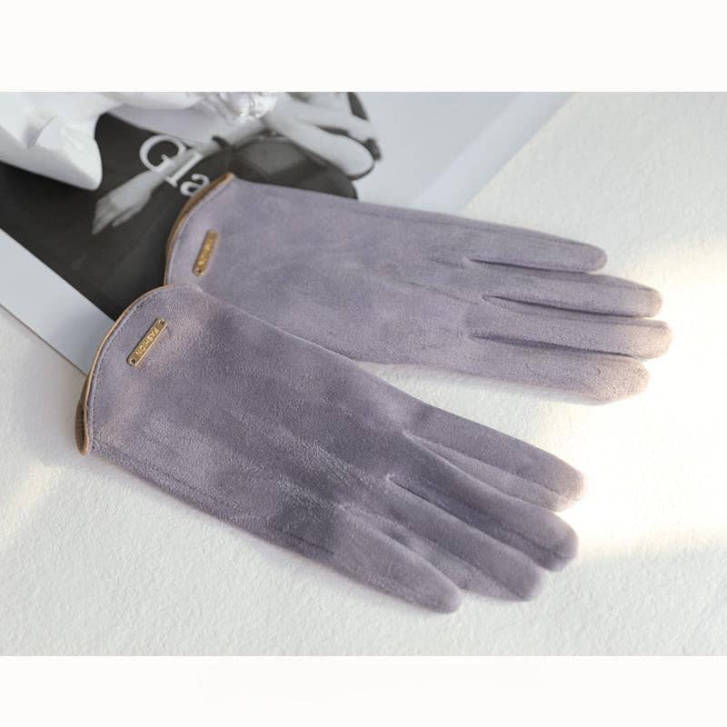VividLux - Wholesale Gloves - Women's - Women's Leather Cloth Gloves G1012
