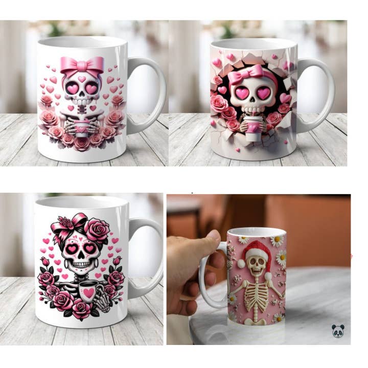 Skelett 3D Tassenhülle Sublimation für den Großhandel von SubliMasterUK