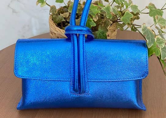 JIJOU CAPRI - Wholesale Clutch Bag - Women's - BETTY Italian Metallic Leather Crossbody Bag  JIJOU CAPRI2