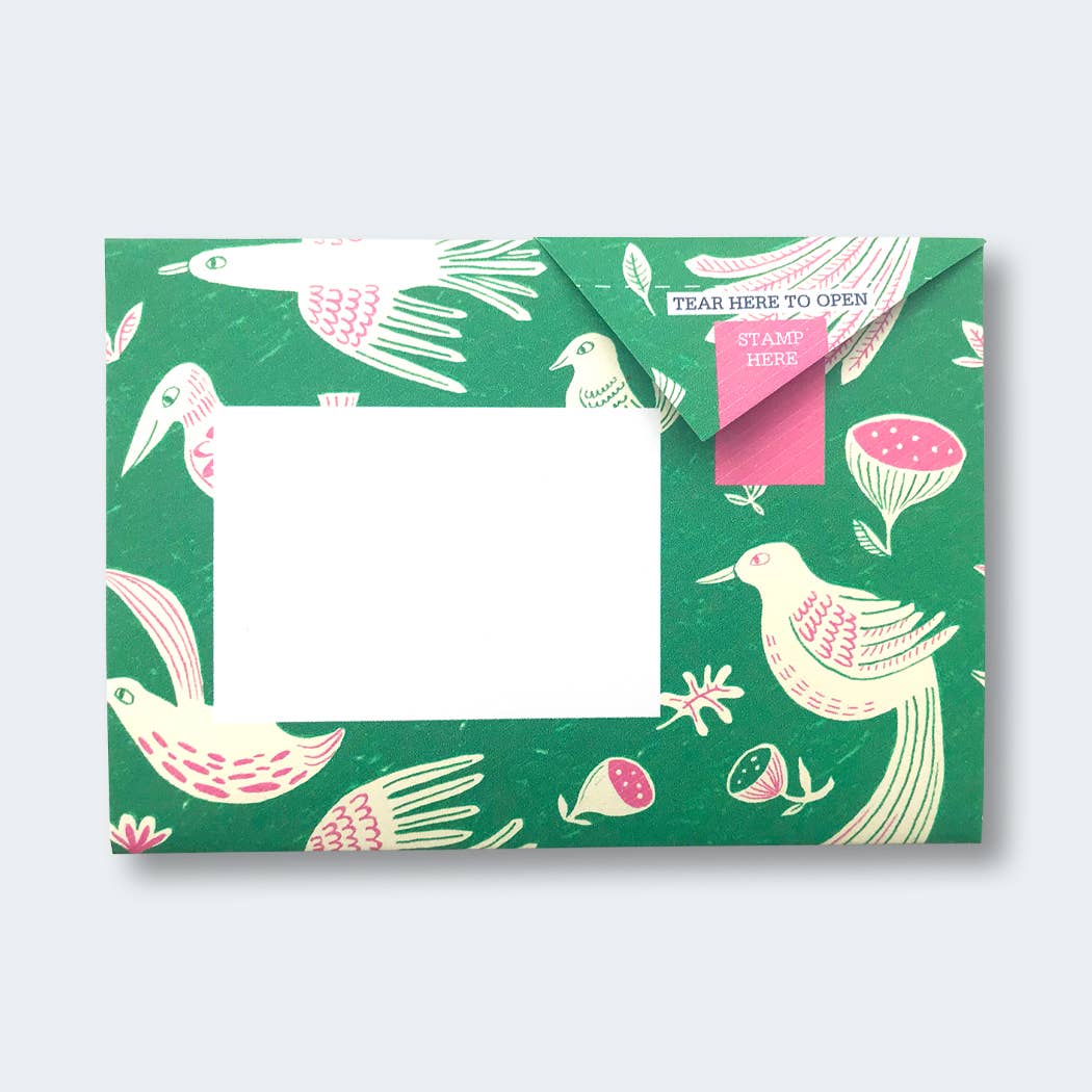 pigeonposted - Wholesale Stationery/Notecard Set - Fig & Feather Pigeon, Folding Letter Set – Pack of 6 Letters7