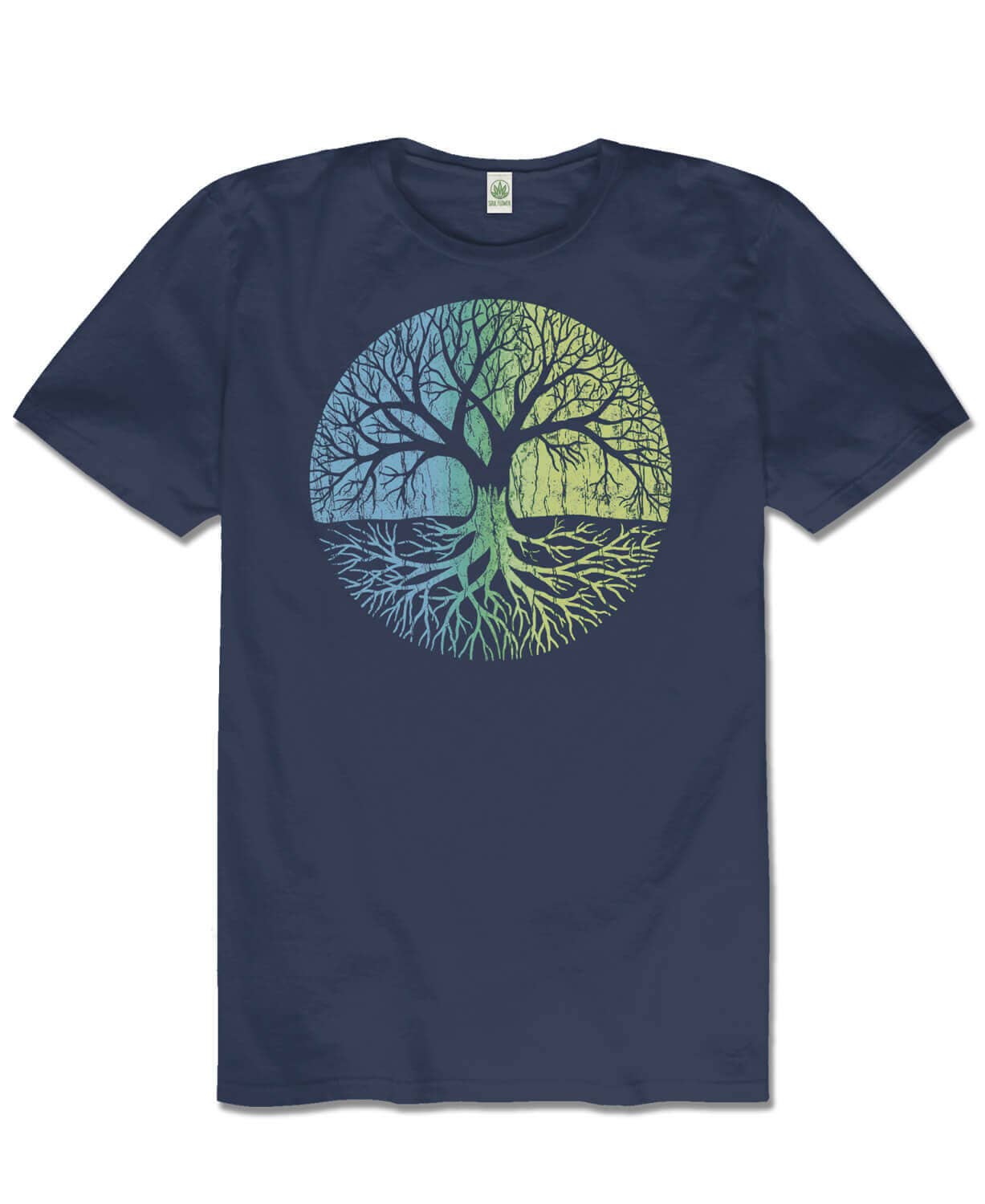 Soul Flower – Großhandel T-Shirt mit Siebdruck – Unisex – Baum des Lebens Bio-T-Shirt - Unisex - Retro Grafik T-Shirts1
