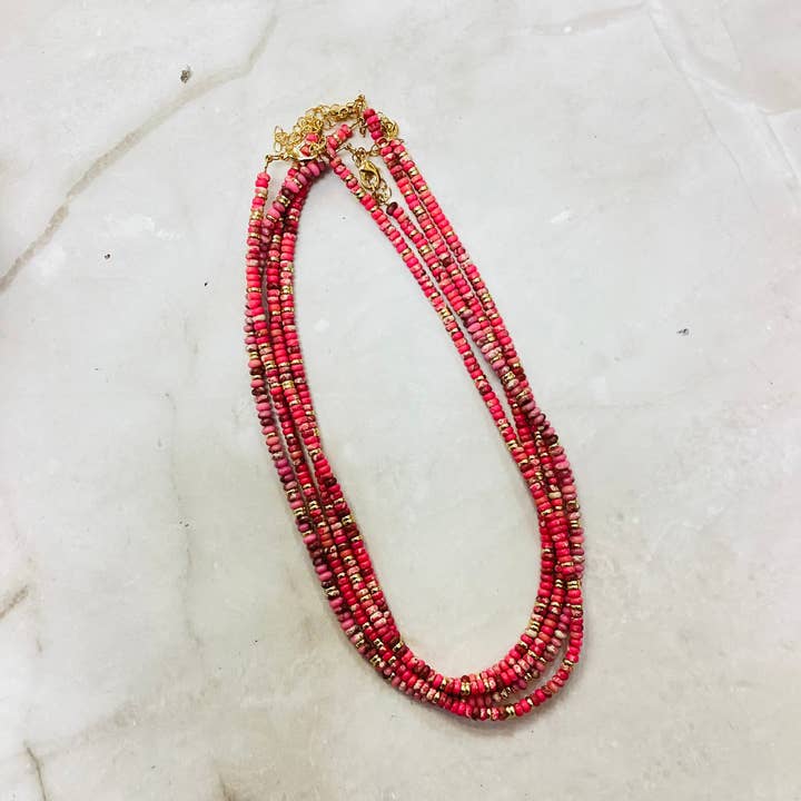 Koda Wearables - Wholesale Beaded/Pearl Necklace - Rondell Bead Necklaces1