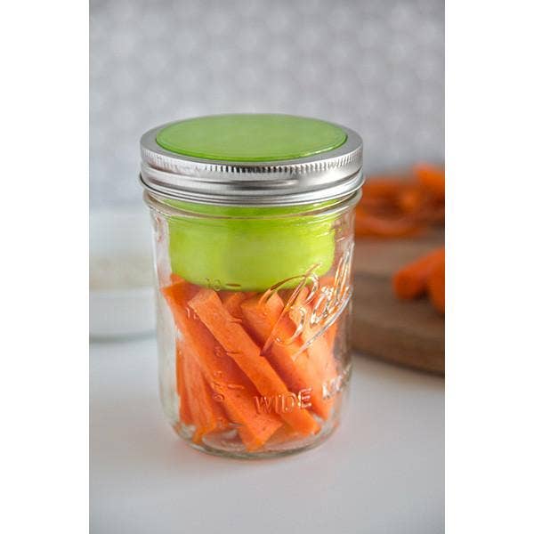 Fox Run Brands - Wholesale Food Storage Container - Jarware Snack Pack Lid, Wide Mouth Mason Jar, Green1