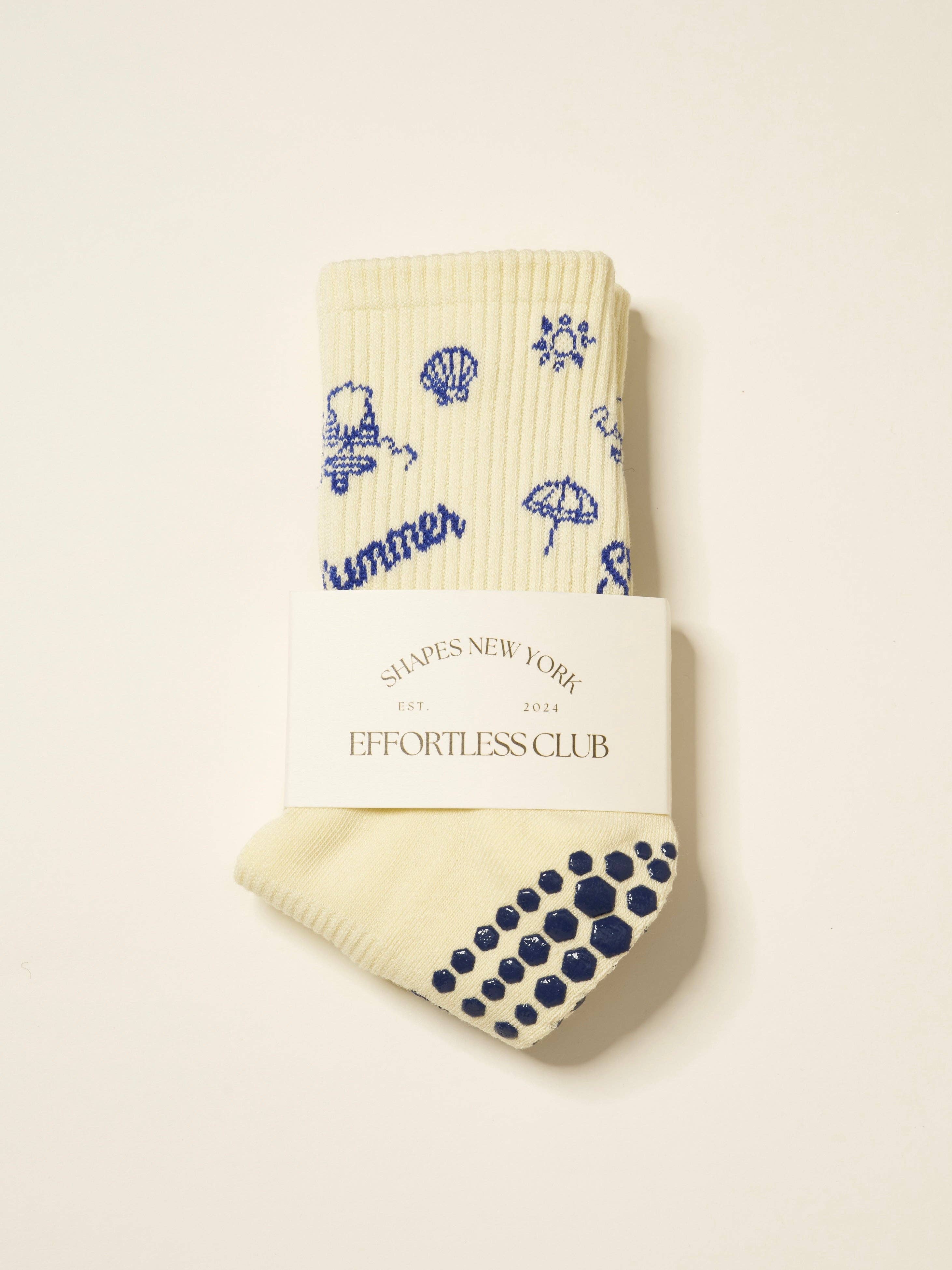 Effortless Club – Großhandel Socken – Damen – ☀️ Vintage Sommer-Griffsocke, Pilates-Socken0