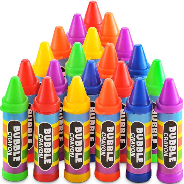 bedwina - Wholesale Bubble Wand - Kids - Mini Crayon Bubbles For Kids (Pack of 24) 0.5 Oz