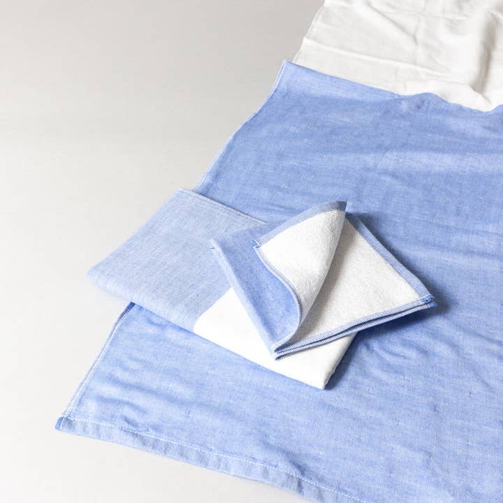 Morihata International Ltd. Co. – Großhandel Badehandtuch – Zweifarbiges Chambray-Handtuch, Blau 11