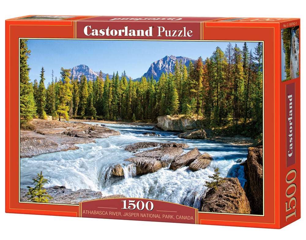 CASTORLAND by Bridge Toys - Wholesale Puzzle - Adult - 1500 Piece Jigsaw Puzzle, Athabasca River, Jasper National Park, Canada,  Mountains and River, Adult Puzzles, Castorland C-150762-20