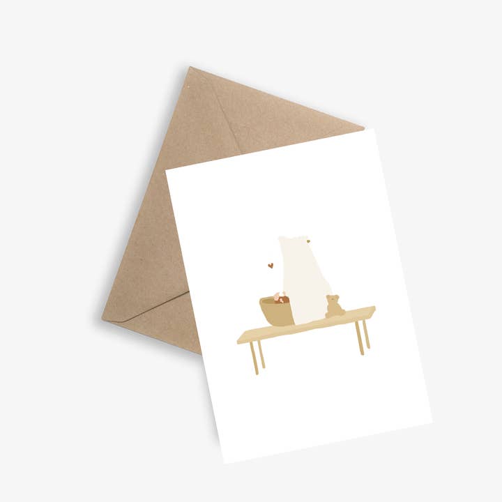 Carte Simple Naissance - Bébé est là  pour la vente par LE PAPIER GRAPHIQUE