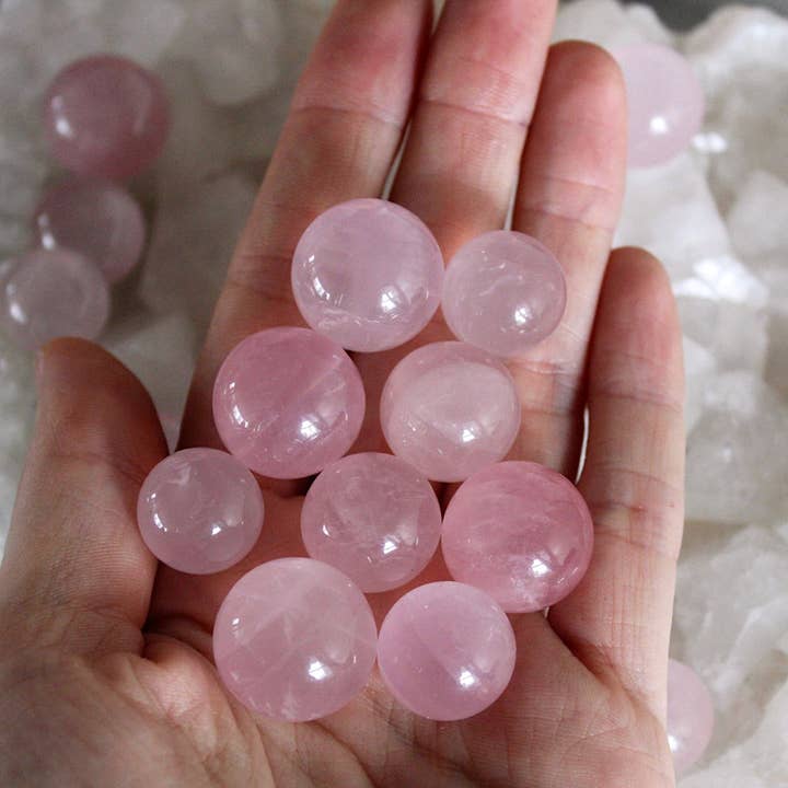Pebble House - Wholesale Spiritual Stone/Crystal - Rose Quartz Mini Sphere (Crystals & Stones)2