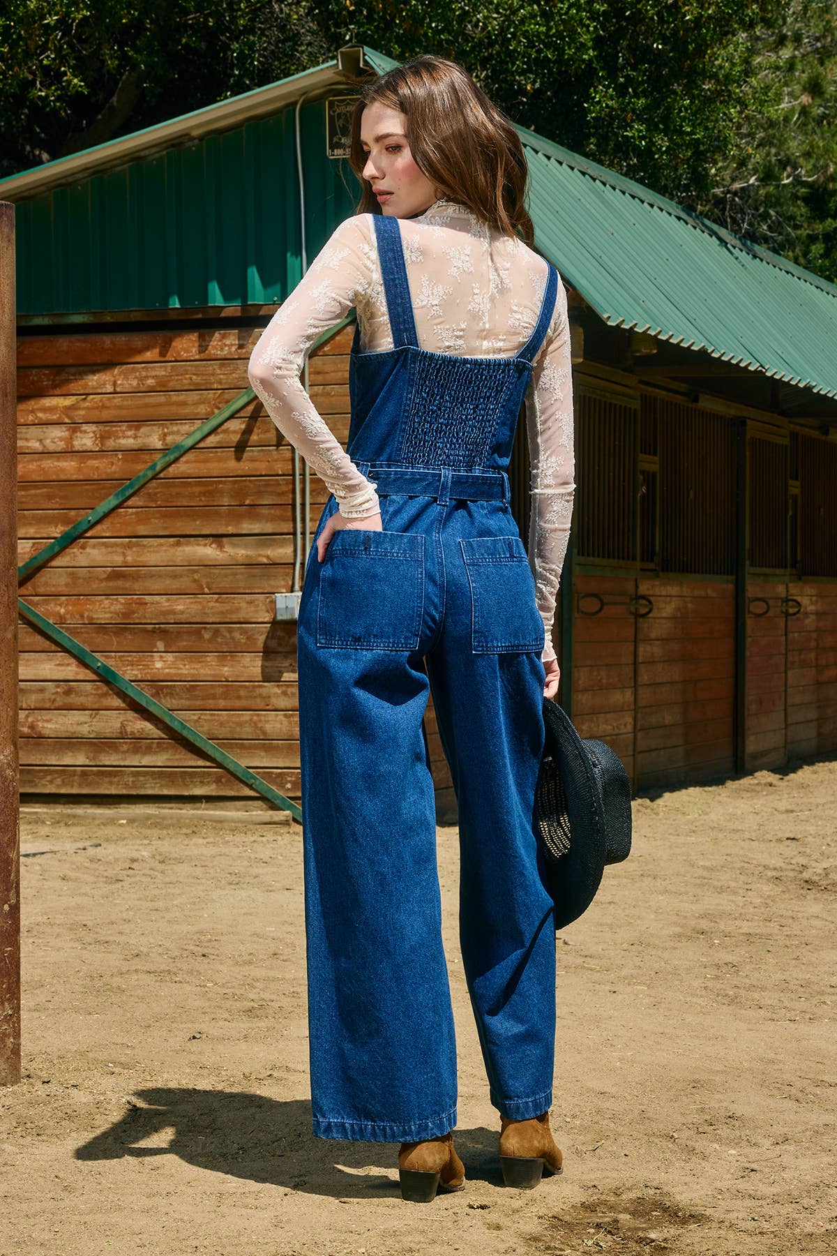 Denim Wide Fit Jumpsuit - RJP1010 for wholesale on Faire4