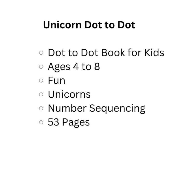 Larsen Falls Gifts and Publishing - Wholesale Coloring Book - Kids & Baby - Unicorn Dot to Dot Coloring Book for Kids10