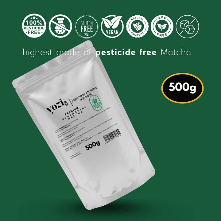 Biomatea - Wholesale Health/Detox Tea - 500g Stock Pack Premium Ceremonial Matcha Powder from Kagoshima Japan, Pesticide-Free Matcha Tea4