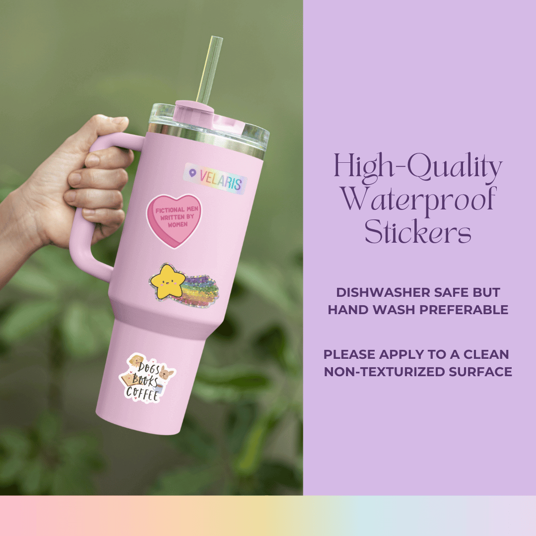 Bookish Queen - Vente Autocollant - Autocollants ACOTAR Citation de Rhysand - Te voilà (Officiellement licencié)6