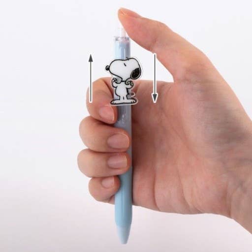 K_Wonderland - Wholesale Pen - Peanuts Chracters Clip Ballpoint Pen 0.5mm Black