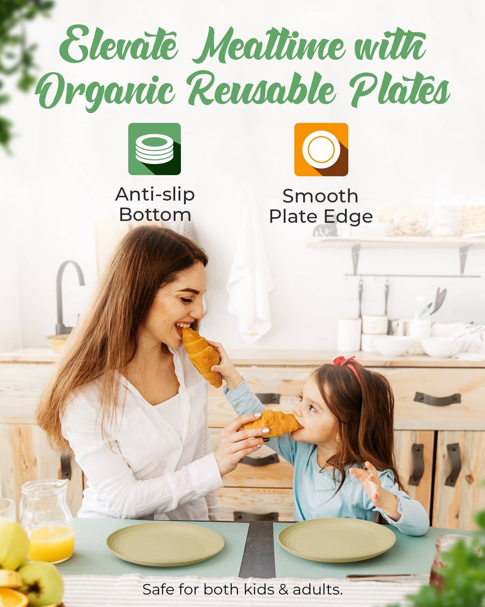 Greendish - Wholesale Dinner Plate - Eco-Friendly Wheat Straw Plates Sets - Reusable & Durable 7