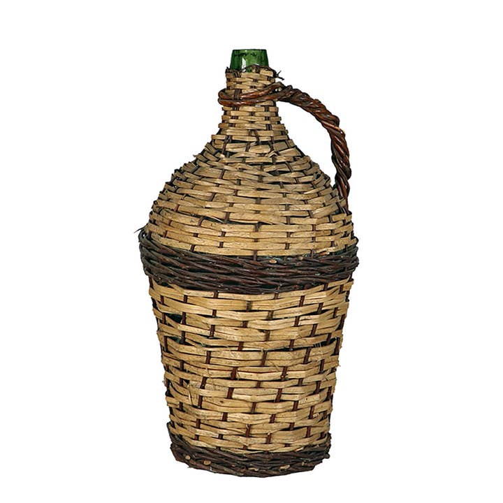Wicker Covered Wine Bottle for wholesale by Blue Ocean Traders