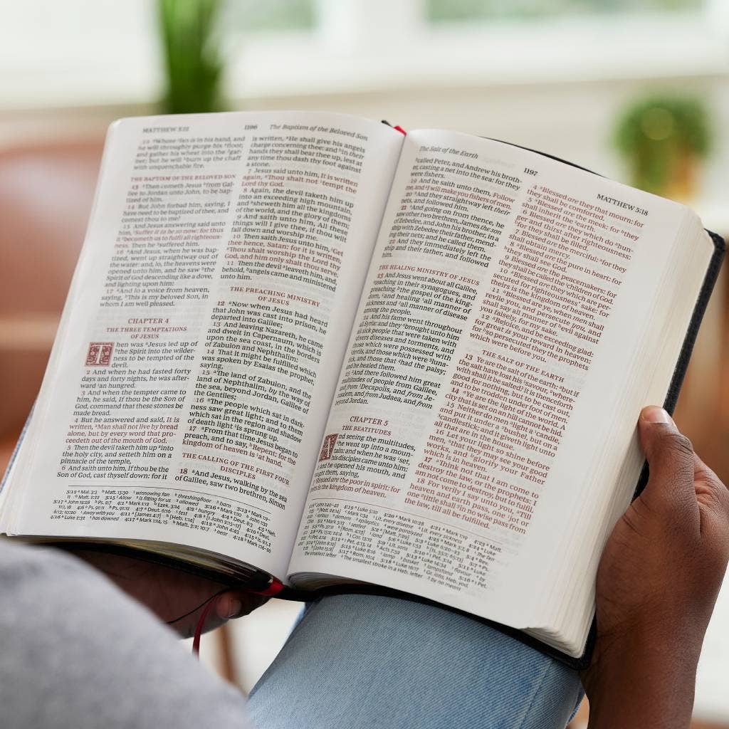 HarperCollins Christian Publishing - Wholesale Reference Book - KJV Large Print Reference Bible Brown Leathersoft3