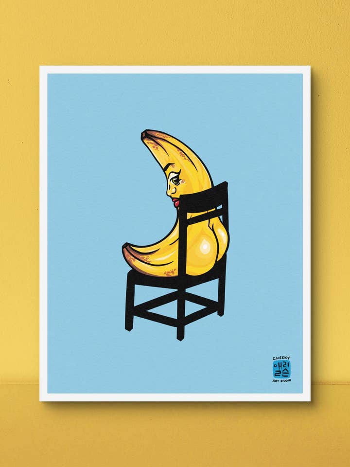 Banana Booty Art Print for wholesale by Cheeky Art Studio