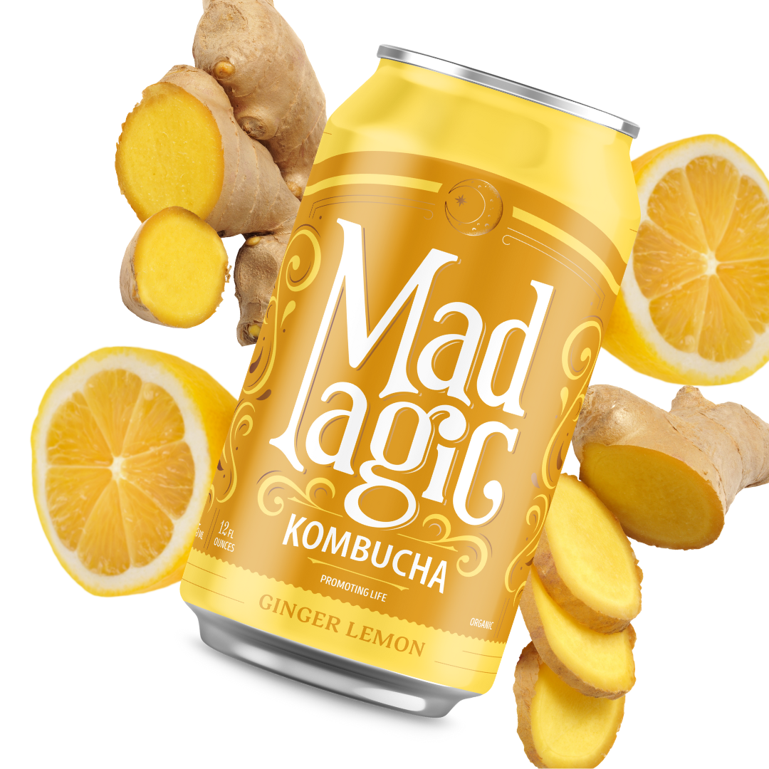 Mad Magic Kombucha - Wholesale Kombucha - Ginger Lemon Kombucha1