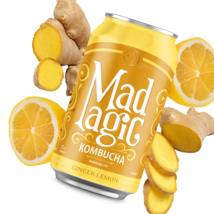 Mad Magic Kombucha - Wholesale Kombucha - Ginger Lemon Kombucha1