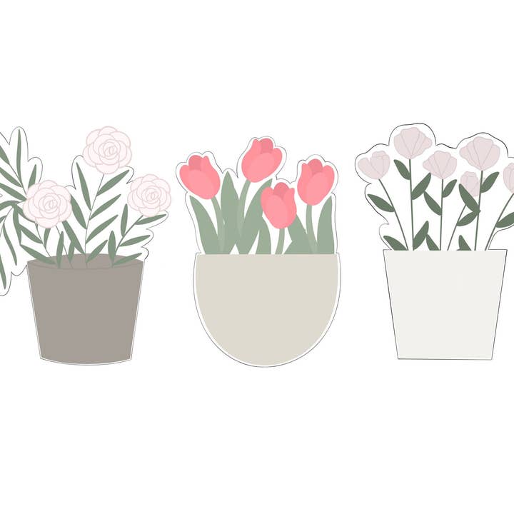 Fleurs en pots 1-3 pour la vente par Maison’s Custom Cutters