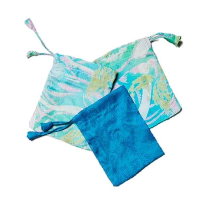 Sewing New Futures, Inc - Wholesale Pouch – Women’s - Blue Sari Pouch0