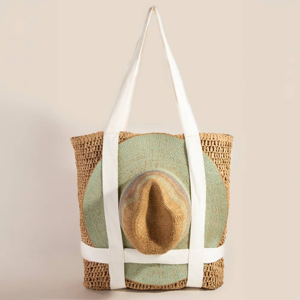 Anarchy Street - Wholesale Tote Bag - Women's - Straw Braided Hat Carrier Tote Bag1