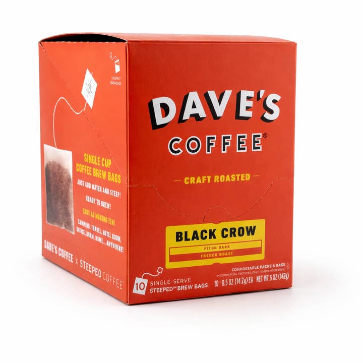 Dave's Coffee Roasters - Wholesale Ground Coffee - Steeped Dark Roast Coffee | Brews Like Tea — 10-Pack1
