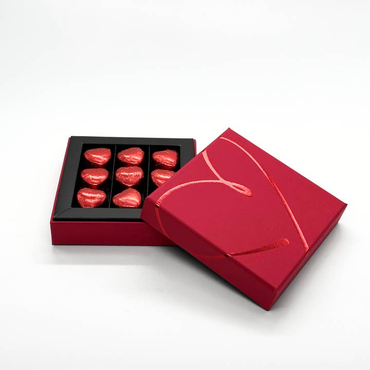 Red chocolate box for wholesale by Chocolates Marcos Tonda