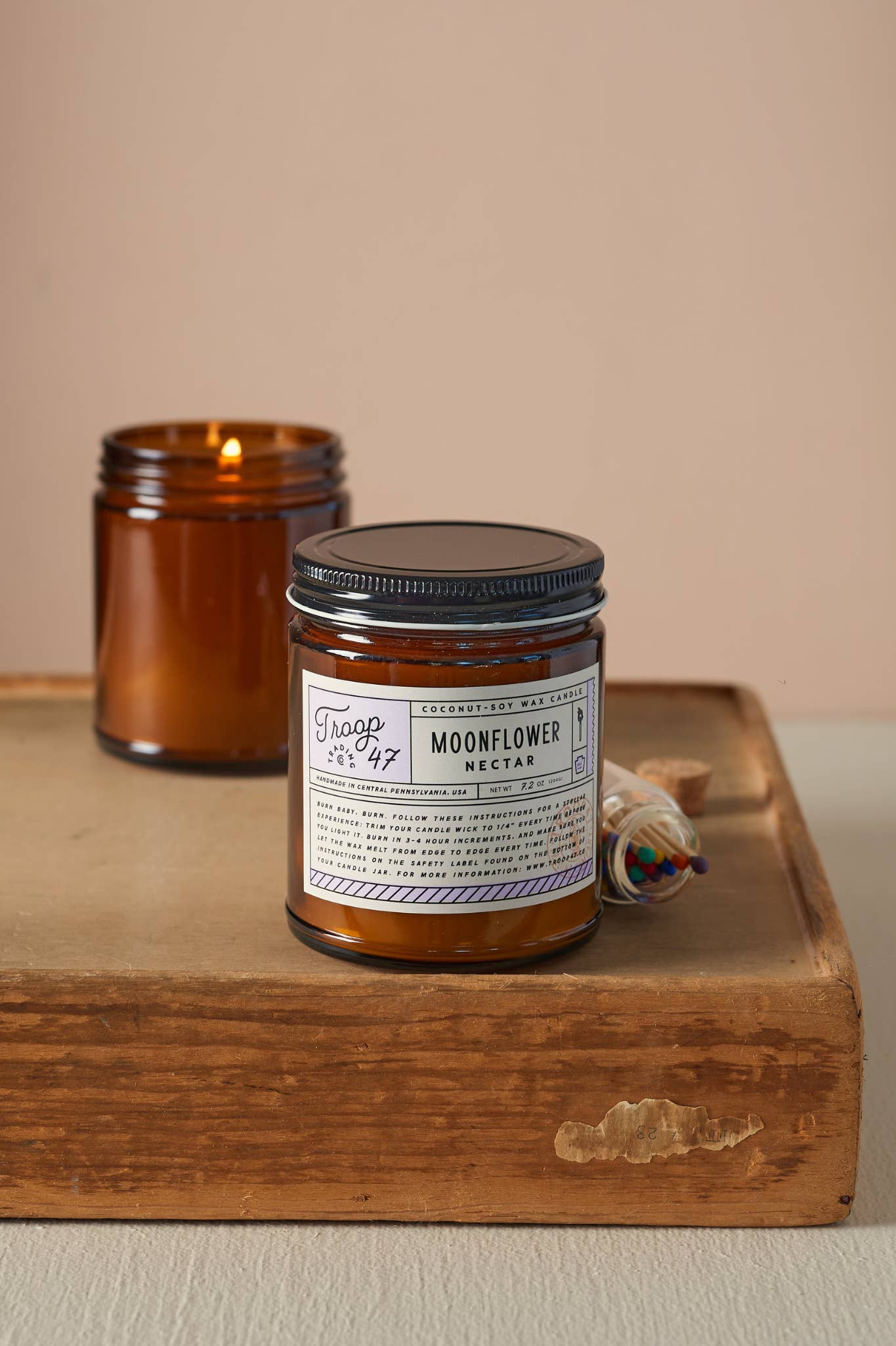 Troop 47 Trading Co. - Wholesale Jar/Filled Candle - Moonflower Nectar Candle Jar