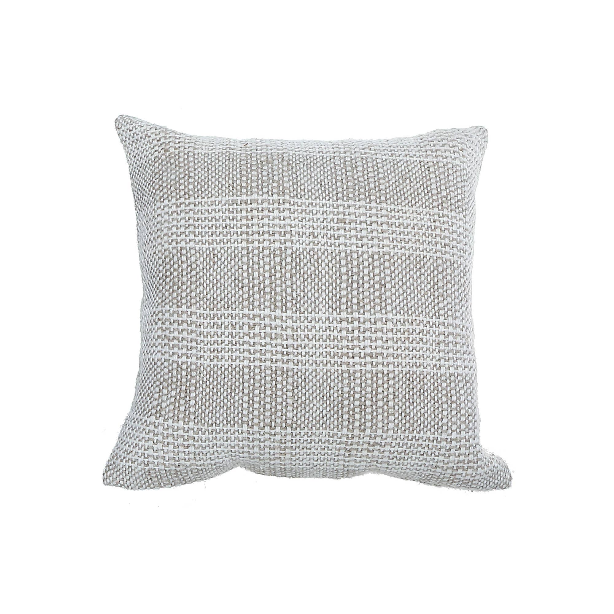 Taupe Chuncky Plaid Cotton Linen Cushion for wholesale on Faire0