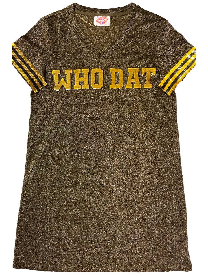 Sparkle City – Vestido - Mulher por atacado – Vestido Wo Dat Gold Glitter