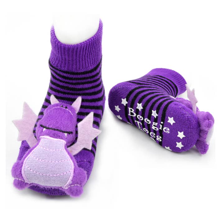 Purple Dragon Halloween - Boogie Toes Rattle sokken voor wholesale door Boogie Toes