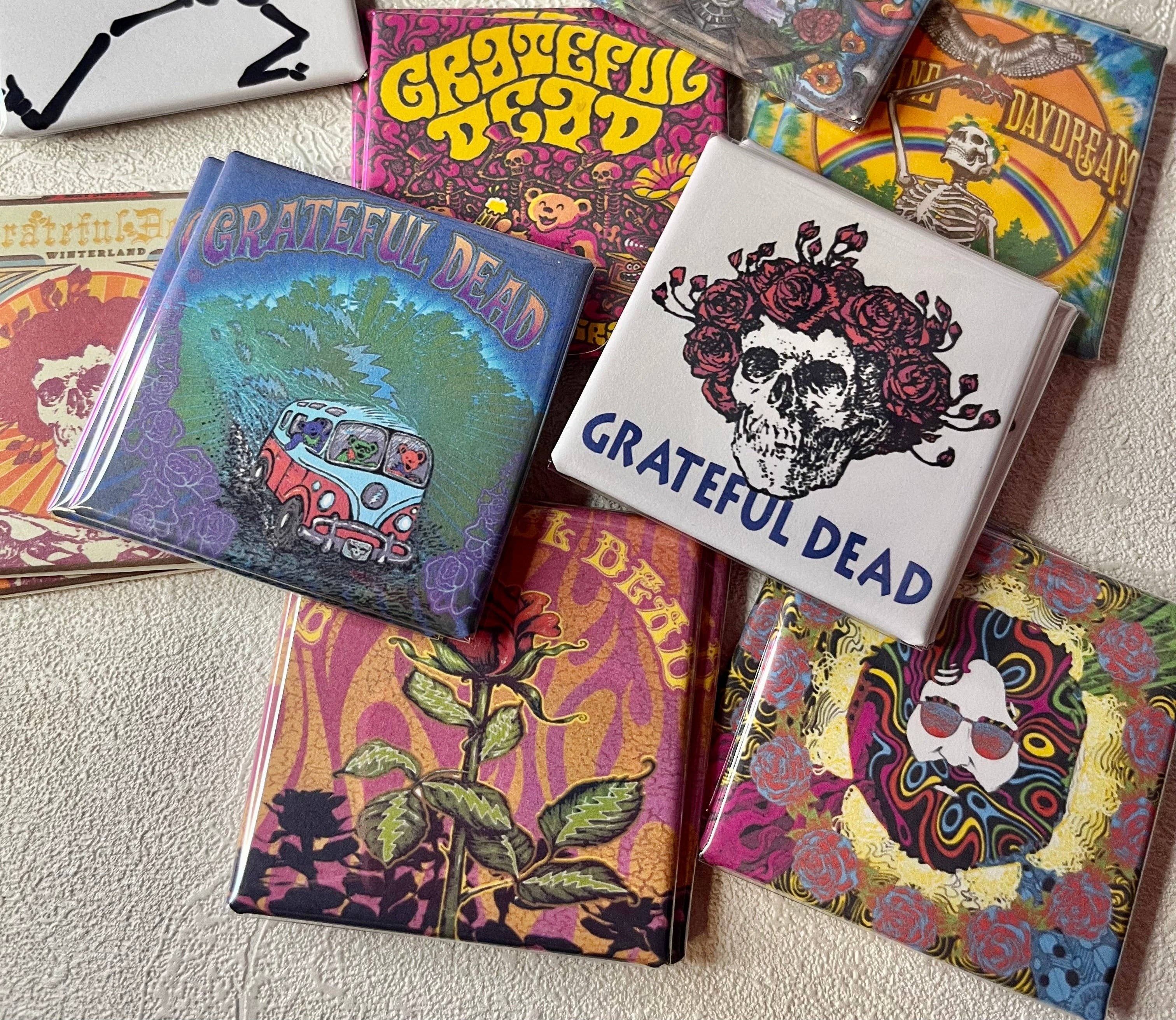 Stuck On Joy – wholesale Magnet – Grateful Dead SKULL & BEARS 2x2 Magnet3