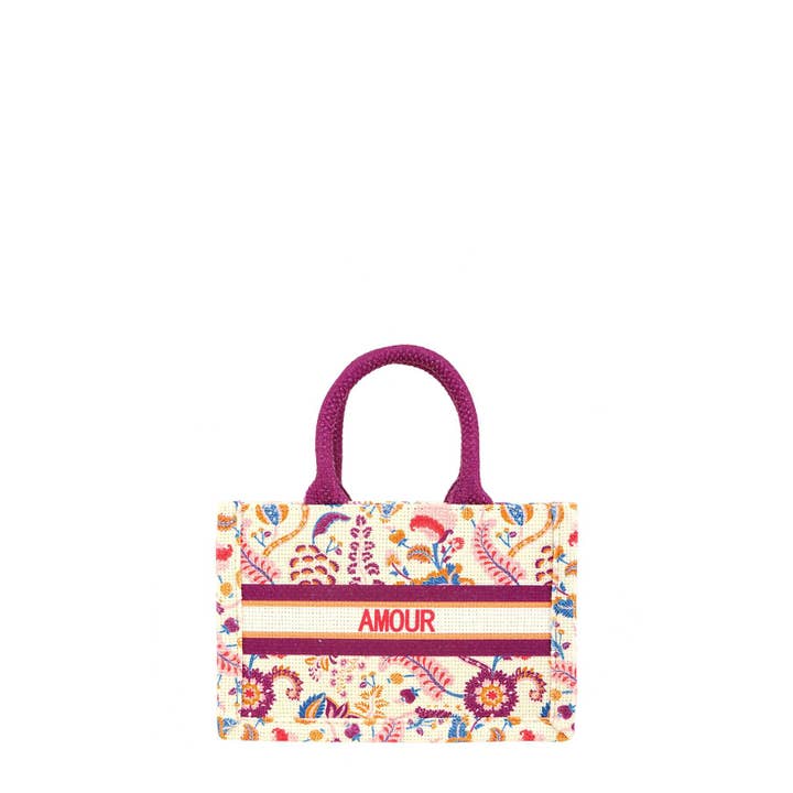 anbfashion - Wholesale Tote Bag - Women's - AMOUR FLOWER OBLIQUE BOOK SMALL TOTE BAG 22423