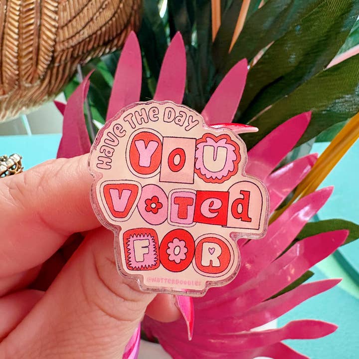 Indossa il Giorno per cui hai Votato Spilla Elettorale Giustizia Votante Sarcastico per la vendita all'ingrosso da parte di NatterDoodle