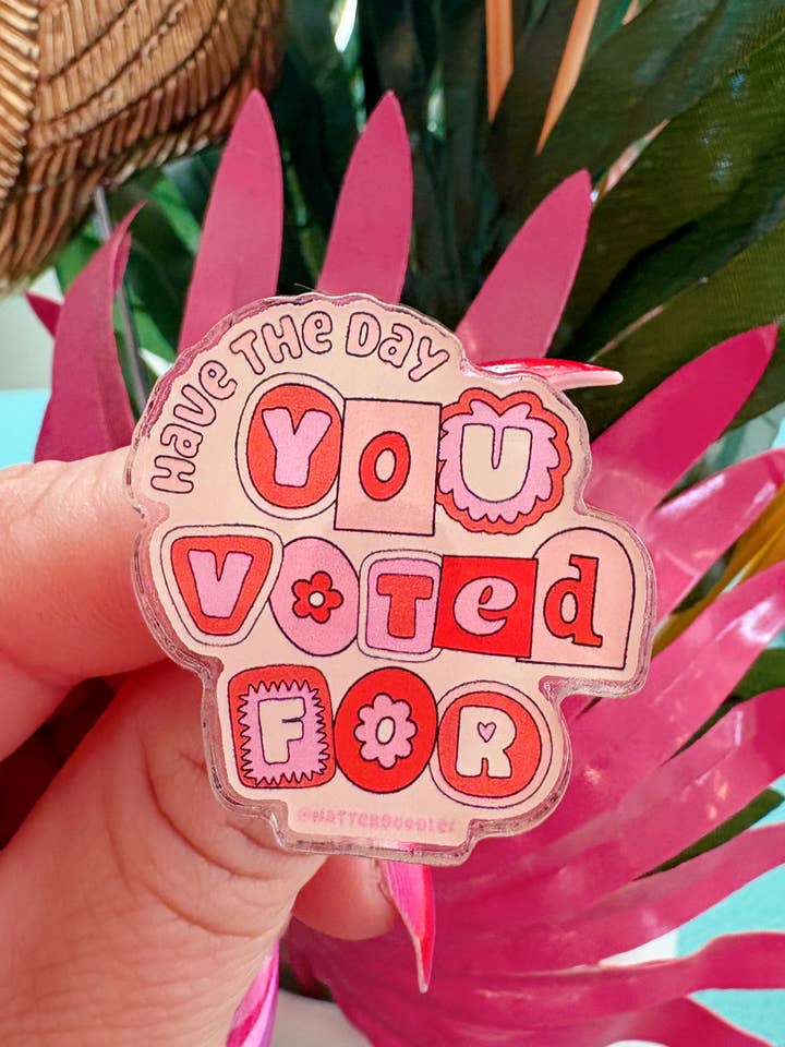 Indossa il Giorno per cui hai Votato Spilla Elettorale Giustizia Votante Sarcastico per la vendita all'ingrosso da parte di NatterDoodle