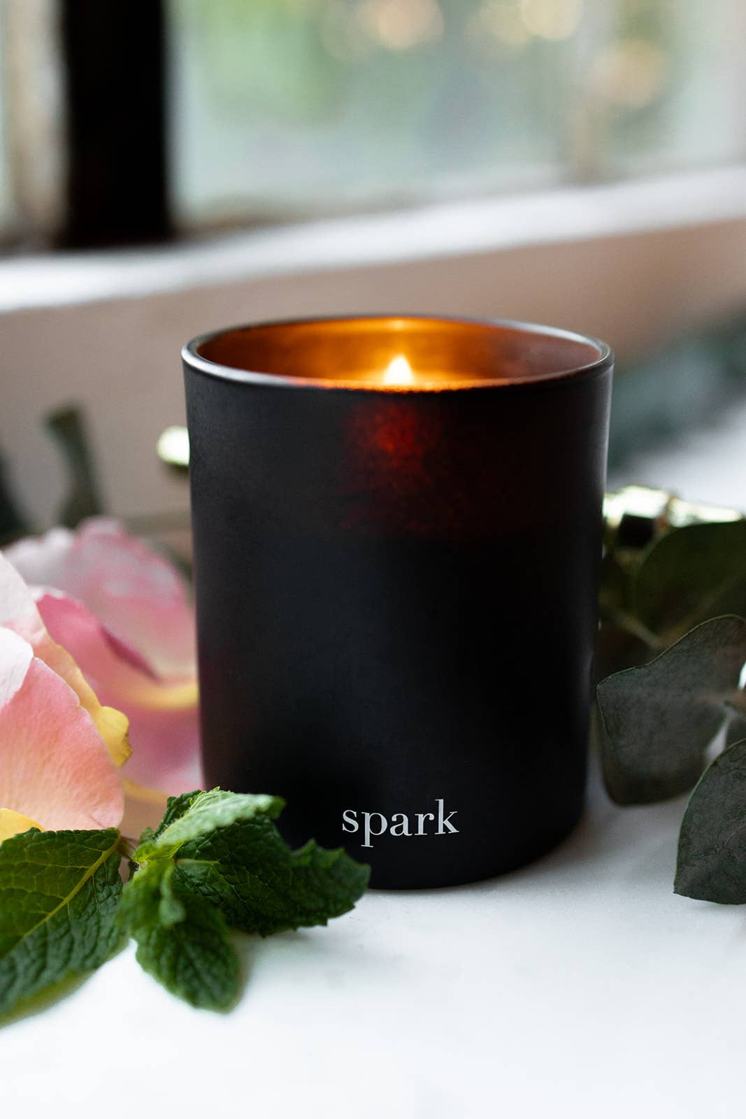 Spark Candles - Wholesale Jar/Filled Candle - Spark Candles - 10oz Matte Black Glass Soy Candle + Gift Box8