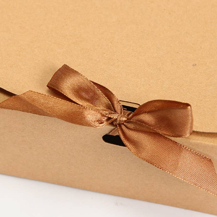 ByHome - Wholesale Gift Box - 25pcs, 3 sizes square Black paper gift Box w/ ribbon