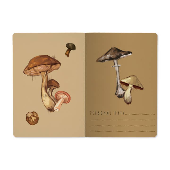 BV by Bruno Visconti - Wholesale Notebook - Mushrooms on White