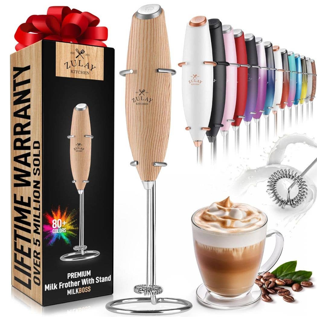 Zulay Kitchen - Wholesale Kitchen Tool/Gadget - Powerful Handheld Milk Frother with Stand17