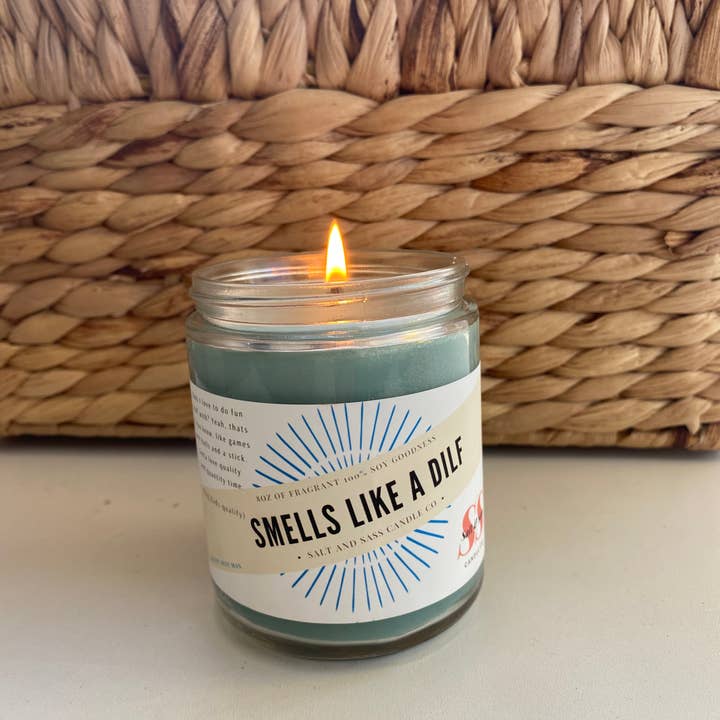 Smells Like A DILF (smells like sexy man) for wholesale by Salt and Sass Candle Co