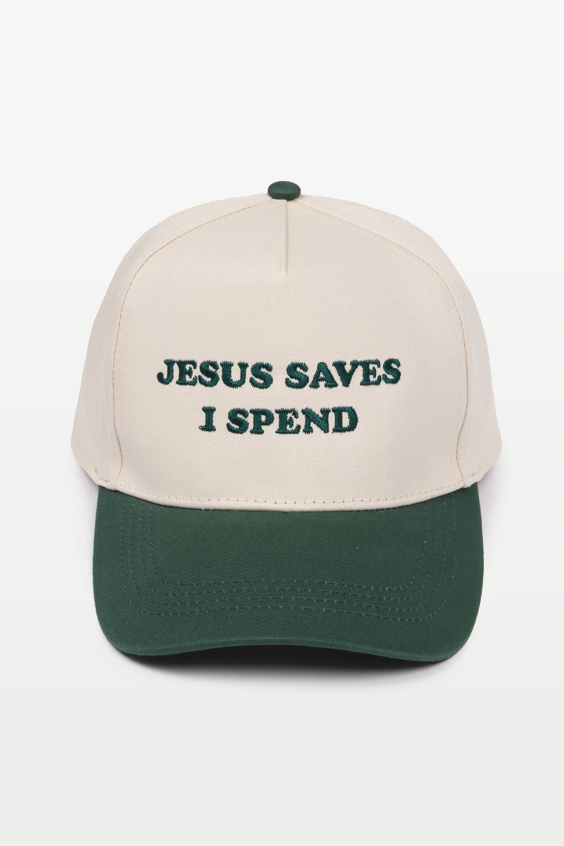 David And Young - Wholesale Baseball Cap - Women's - JESUS SAVES I SPEND Embroidery 5 Panel Baseball Cap2
