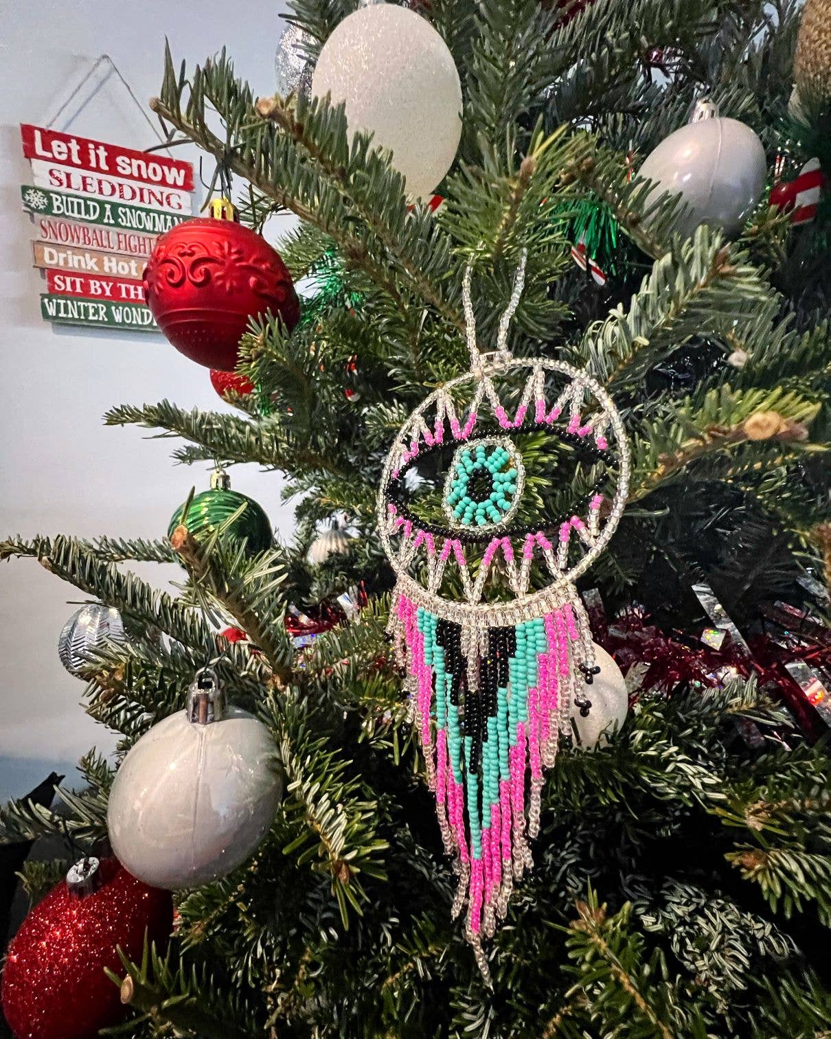 Pichincha - Wholesale Dream Catcher - Round Beaded Evil Eye Dream Catcher Hanging Ornament9