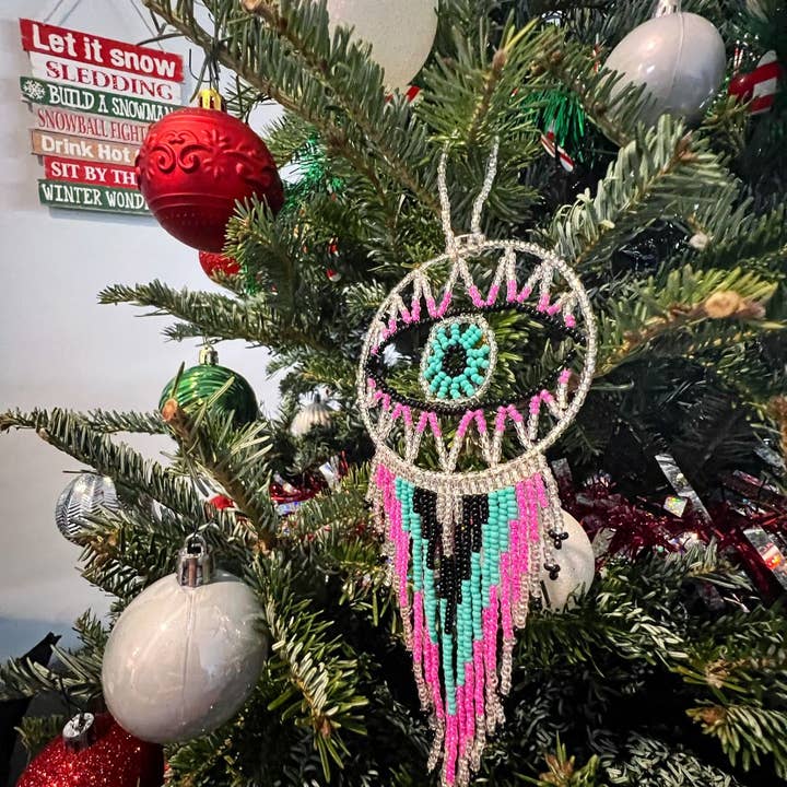 Pichincha - Wholesale Dream Catcher - Round Beaded Evil Eye Dream Catcher Hanging Ornament9