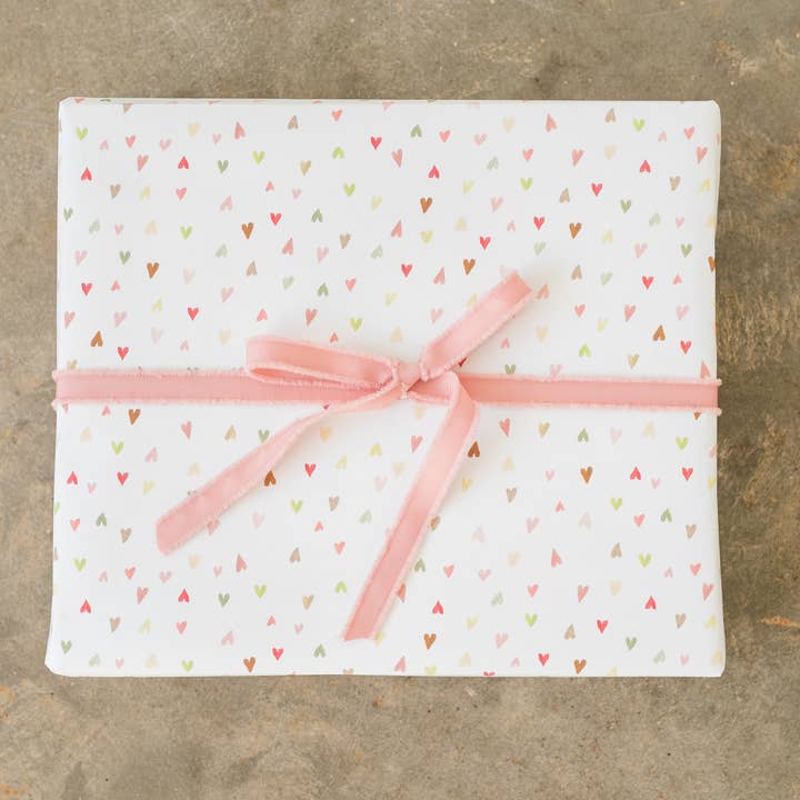 Lana's Shop - Wholesale Flat Wrap - Mini Hearts Gift Wrap Single Sheet2