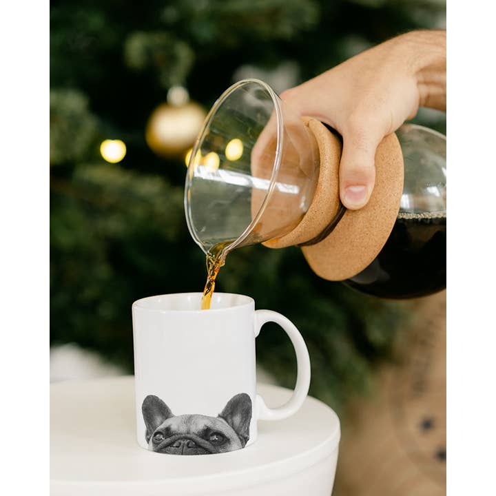 Perkie Prints - Wholesale Coffee Mug - Peeking Frenchie Mug2