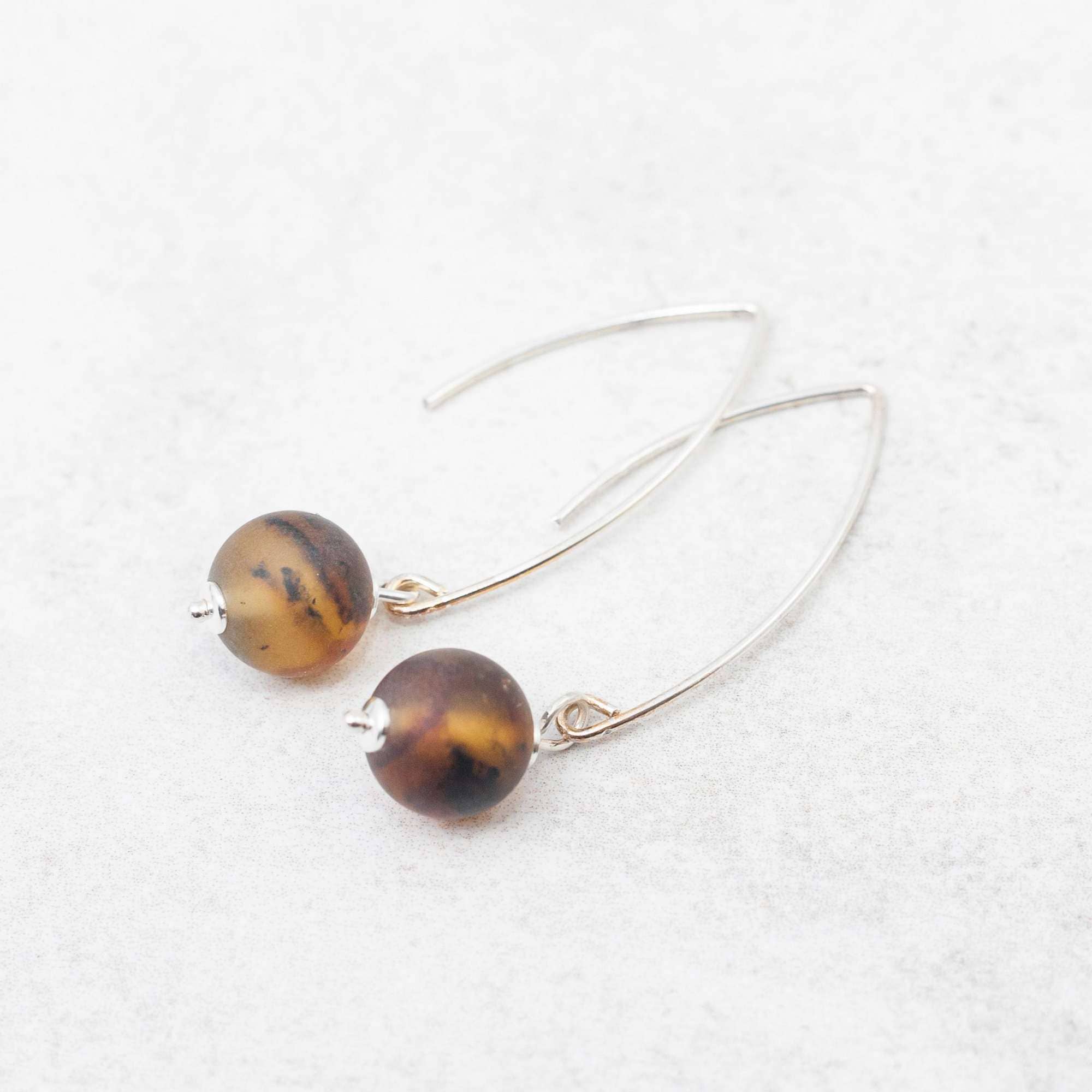 Marcin Waryszak - Wholesale Hoop Earrings - Green Amber Earrings Natural Baltic Amber Earrings Amber6