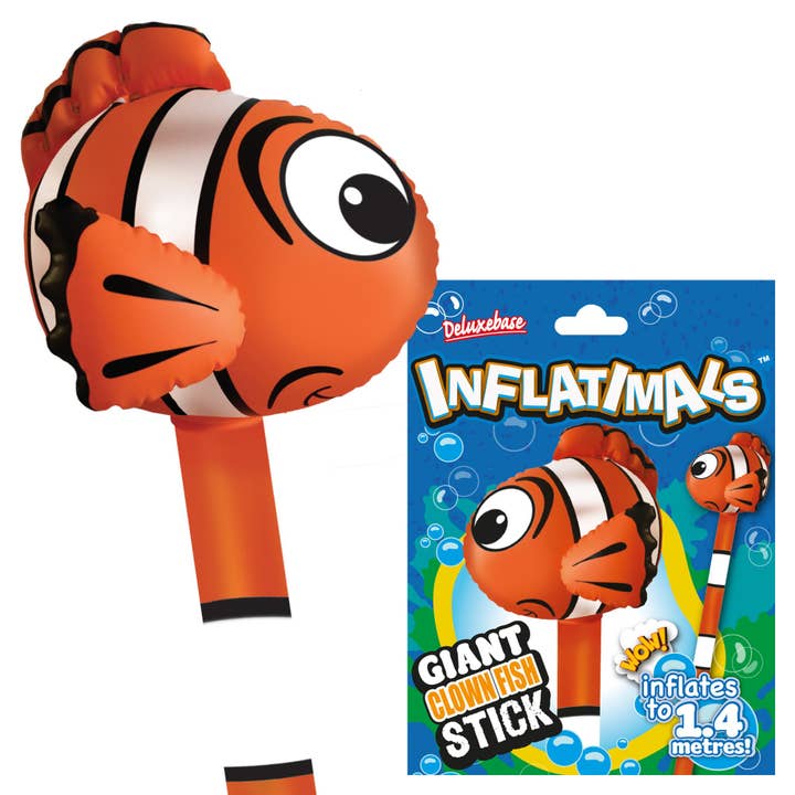 Inflatimals - Giant Clown Fish Inflatable Stick for wholesale by Deluxebase